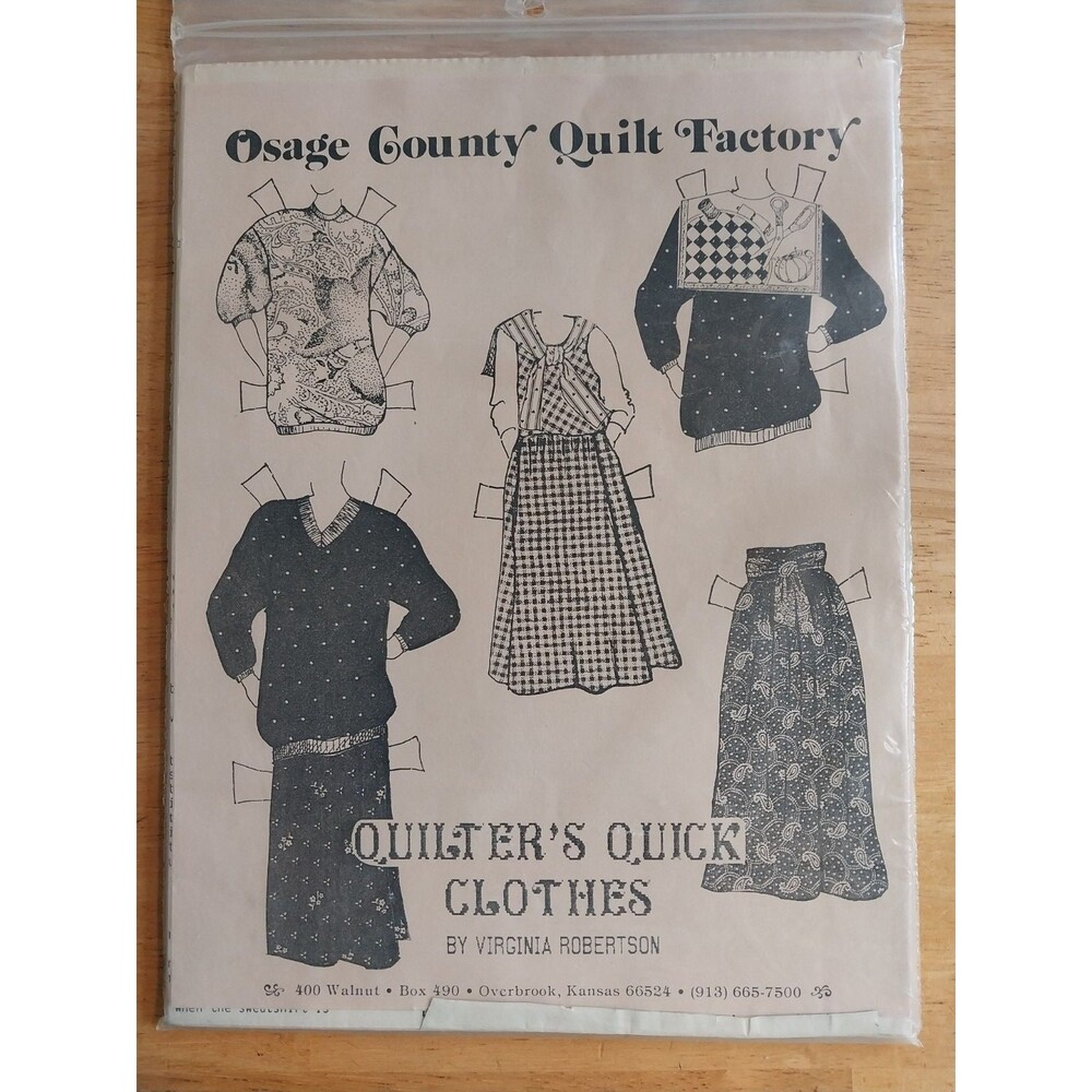 Osage County Quilt Factory Quick Clothes Patterns Virgina Robertson